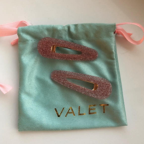 Valet Studio Kelly Clips in Pink & Blue Glitter - Picture 8 of 8
